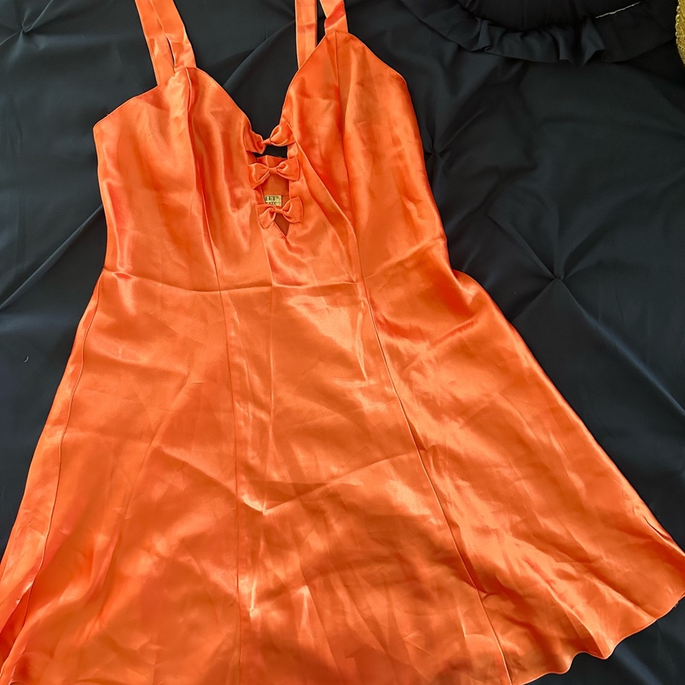BG Street Intimates silky negligee. Beautiful tangerine/coral color.